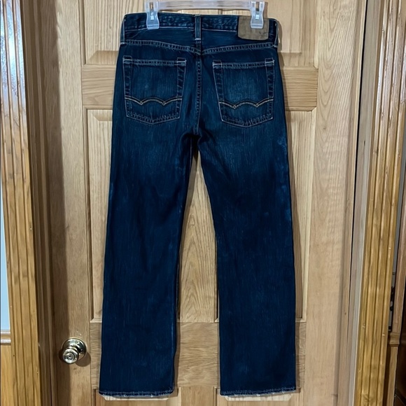 American Eagle Outfitters Blue Low Rise Boot Cut Distressed Denim Jeans - Picture 5 of 10